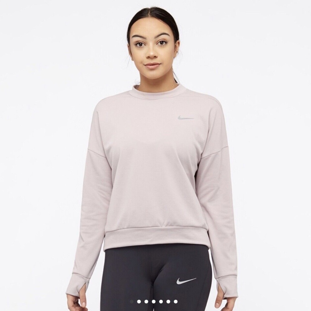 Nike Running Women’s Dry-Fit Pullover Sweater - Particle Rose Pink, Small